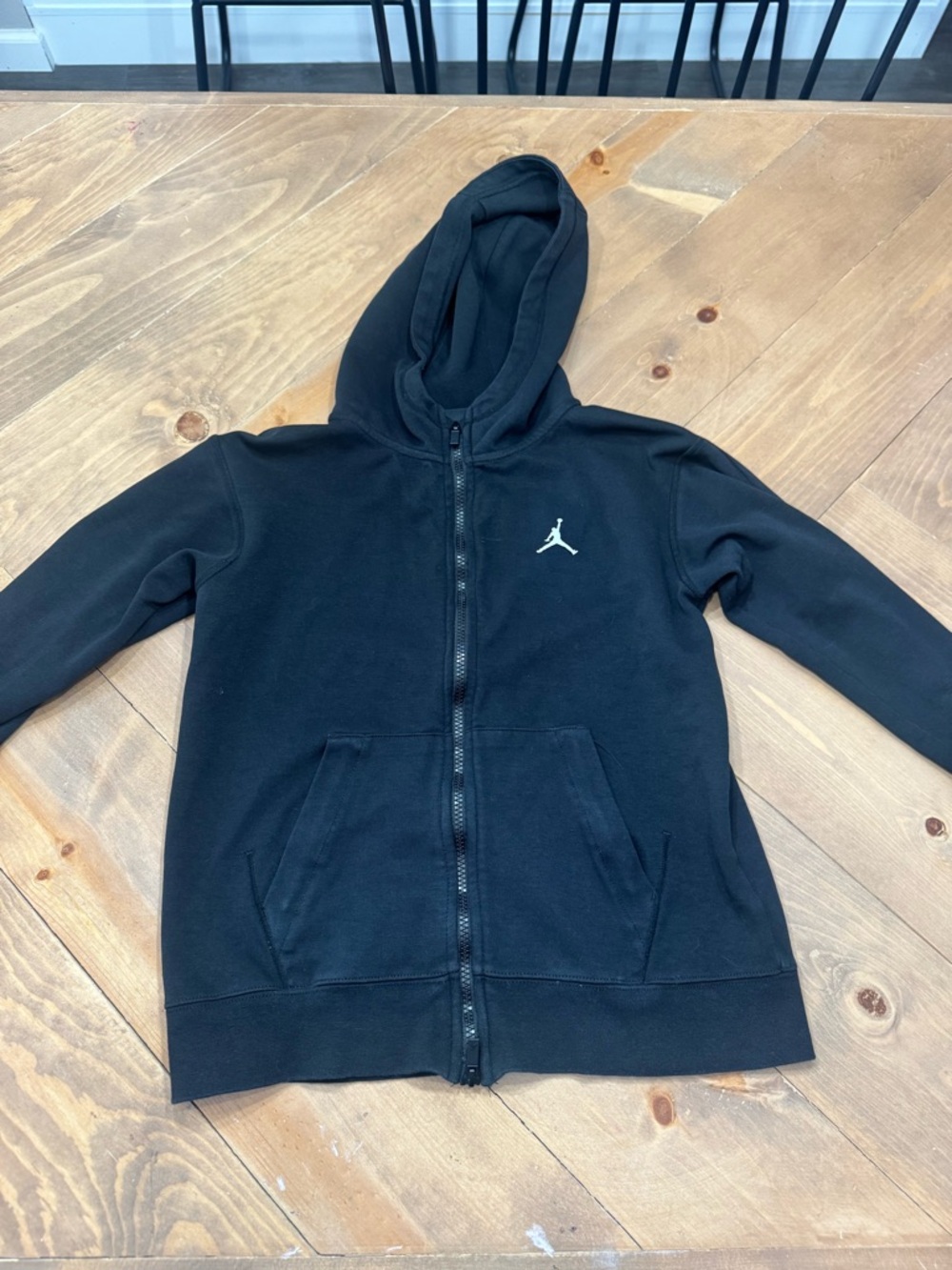 Jordan Black Hoodie with White Jumpman